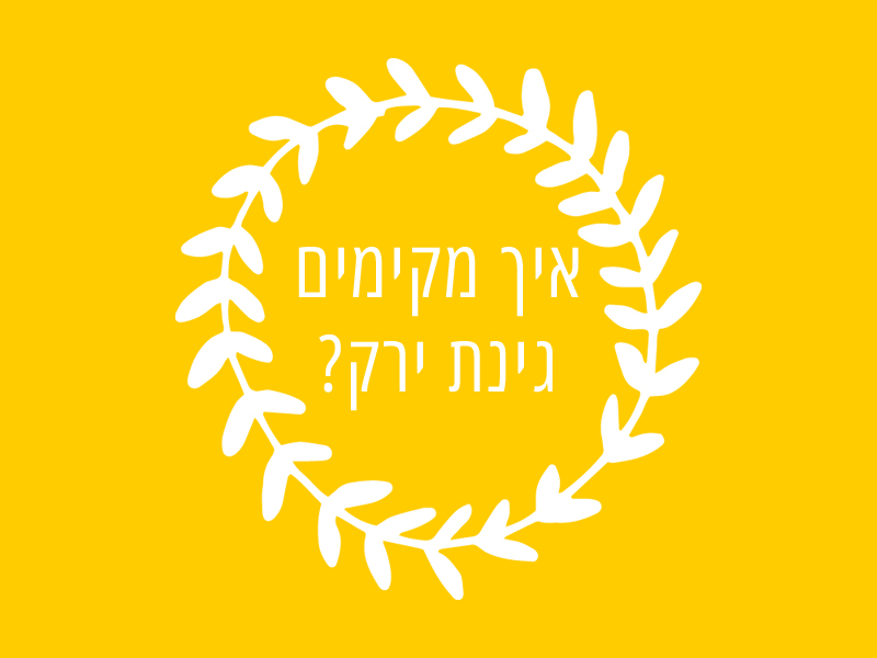 תכנון והקמת גינת ירק עשה זאת בעצמך מדריך